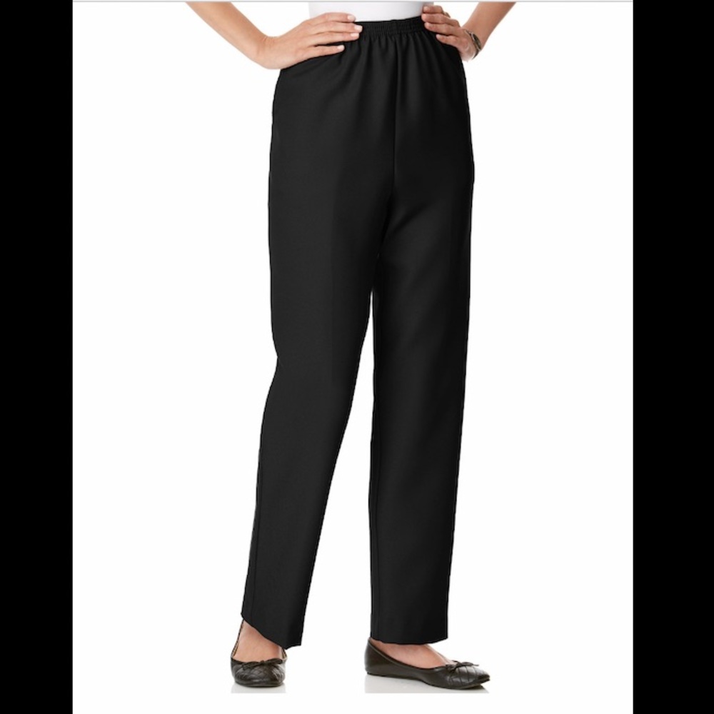 ALFRED DUNNER CLASICS PULL ON STRAIGHT LEG PANTS